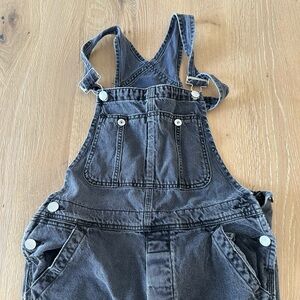We The Free free people black denim overalls